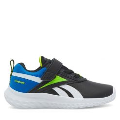 Sneakersy Reebok. Czarne trampki i tenisówki chłopięce Reebok, bez wzorów, bez zapięcia. Za 119.99 zł.