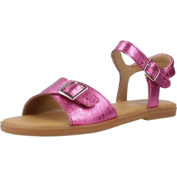 Sandały GEOX J S.KARLY G. D Rose. Czerwone sandały damskie Geox, bez wzorów, z syntetyku, bez obcasa, bez zapięcia. Za 174.99 zł.
