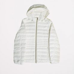 Kurtka GEOX D JAYSEN Biały. Białe kurtki damskie Geox, bez wzorów, z tkaniny, bez kaptura. Za 678.99 zł.