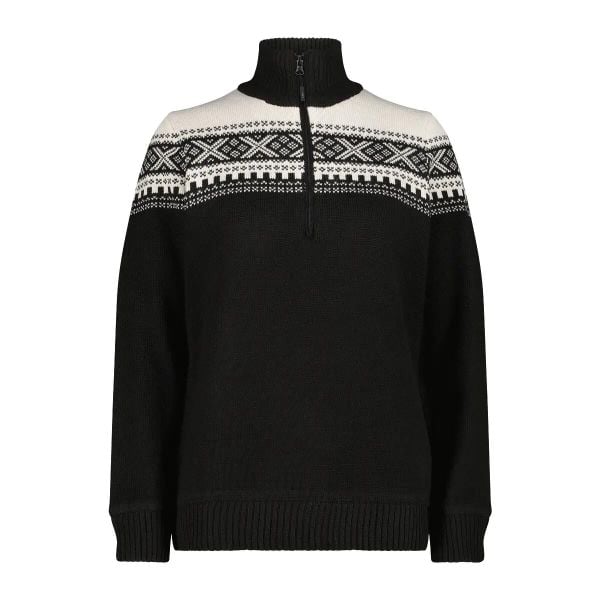 Sweter z dzianiny komfortowy damski CMP. Czarne swetry damskie CMP, s, bez wzorów, z dzianiny, bez kołnierzyka, bez ramiączek, bez kaptura. Za 433.45 zł.