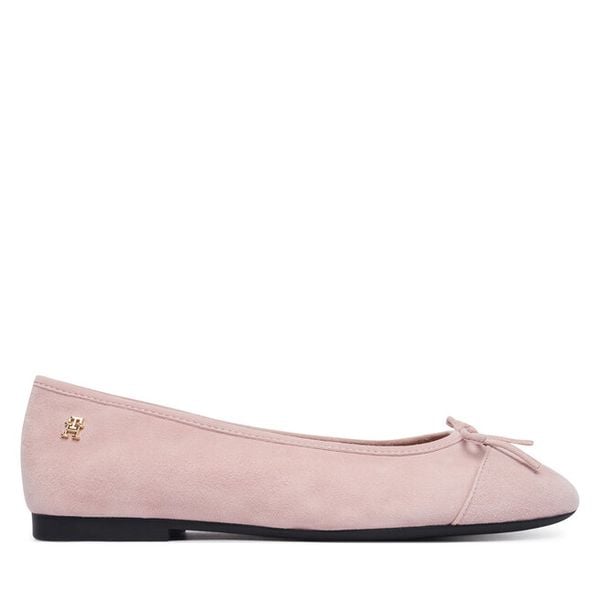 Baleriny Tommy Hilfiger. Czerwone baleriny damskie Tommy Hilfiger, bez wzorów, bez obcasa. Za 409.99 zł.