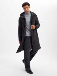 Finshley & Harding London Płaszcz Mężczyźni czarny, 56. Czarne płaszcze męskie Finshley & Harding London, m, bez wzorów, eleganckie, bez kaptura. Za 699.95 zł.