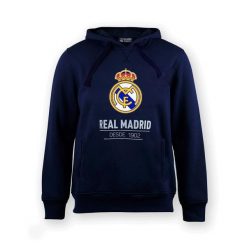 Bluza z kapturem dla dorosłych unisex Real Madryt 1902. Niebieskie bluzy damskie FC Barcelona, na zimę, xl, bez wzorów, z kapturem. W wyprzedaży za 231.02 zł.