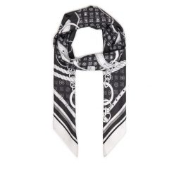 Chusta Guess. Czarne szaliki i chusty damskie Guess, z aplikacjami. Za 199.99 zł.