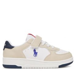 Sneakersy Polo Ralph Lauren. Białe trampki i tenisówki chłopięce Polo Ralph Lauren, bez wzorów, bez zapięcia. Za 419.99 zł.