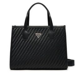 Torebka Guess. Czarne torebki do ręki damskie Guess, z aplikacjami, klasyczne, bez dodatków. Za 399.99 zł.