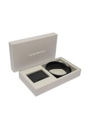 Emporio Armani Pasek EM002772 AF13396 UC001 Czarny. Czarne paski damskie Emporio Armani, bez wzorów, ze skóry. Za 989.99 zł.