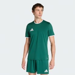Koszulka Entrada26. Białe koszulki sportowe męskie Adidas, bez wzorów, bez kołnierzyka, bez ramiączek, do piłki nożnej, climacool (adidas). Za 79.95 zł.