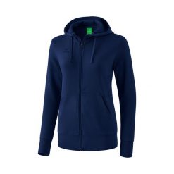 Damska bluza z kapturem zapinana na zamek Erima Basic. Niebieskie bluzy damskie Erima, xs, bez wzorów, z bawełny, z kapturem. W wyprzedaży za 130.50 zł.