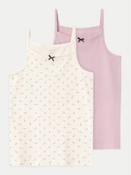 NAME IT Komplet 2 topów 13221111 Kolorowy Regular Fit. T-shirty i topy dla dziewczynek Name it, bez wzorów, z bawełny, bez ramiączek. Za 49.99 zł.