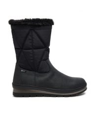 Caprice Botki 9-26404-43 Czarny. Czarne botki damskie Caprice, z materiału, bez obcasa, na płaskiej podeszwie, bez zapięcia. Za 519.99 zł.