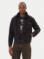 Levi's® Kurtka jeansowa Type III Sherpa 16365-0291 Czarny Regular Fit. Czarne kurtki męskie m, bez wzorów, z bawełny, bez kaptura. Za 639.99 zł.