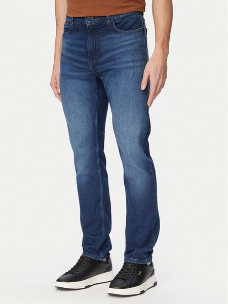HUGO Jeansy 50556089 Granatowy Slim Fit. Niebieskie jeansy męskie Hugo. Za 363.99 zł.