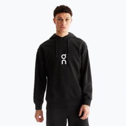 Bluza męska On Club Hoodie. Czarne bluzy męskie On, l, bez wzorów, z bawełny, bez kaptura. Za 579.99 zł.