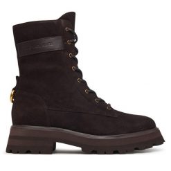 Trzewiki MICHAEL Michael Kors. Brązowe botki damskie MICHAEL Michael Kors, bez obcasa, na płaskiej podeszwie, bez zapięcia. Za 1,169.00 zł.