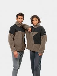 Jack Wolfskin Polar Maarweg Jkt 1711241 Brązowy Regular Fit. Brązowe bluzy męskie Jack Wolfskin, l, bez wzorów, z polaru, bez kaptura. Za 459.99 zł.