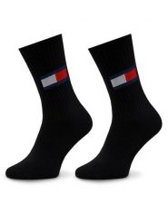 Tommy Jeans Skarpety długie 701228222 Czarny. Czarne skarpety damskie Tommy Jeans, bez wzorów, z bawełny. Za 69.99 zł.