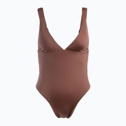 Strój kąpielowy jednoczęściowy damski ROXY Silky Island. Brązowe kostiumy jednoczęściowe damskie Roxy, l, bez wzorów, z elastanu, do pływania. Za 179.99 zł.