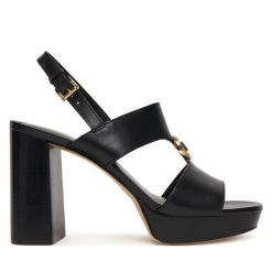 Sandały MICHAEL Michael Kors. Czarne kozaki damskie MICHAEL Michael Kors, bez obcasa, na słupku. Za 739.99 zł.