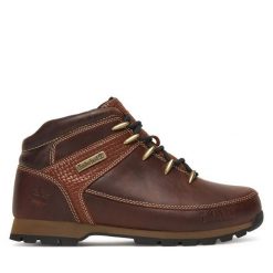 Trzewiki Timberland. Brązowe botki męskie Timberland, bez wzorów, bez zapięcia. Za 729.99 zł.