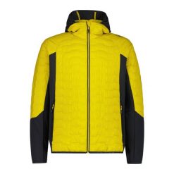 Kurtka hybrydowa męska CMP Klyr. Żółte kurtki męskie CMP, m, bez wzorów, sportowe, bez kaptura. Za 524.99 zł.