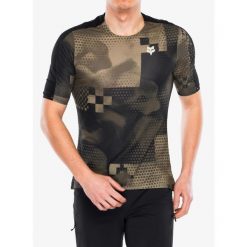 Koszulka rowerowa męska Fox Flexair Ascent SS Jersey Pulse. Brązowe buty sportowe męskie FOX, z jersey, bez zapięcia, rowerowe. Za 245.99 zł.