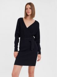 Vero Moda Sukienka dzianinowa 10269251 Czarny Regular Fit. Czarne sukienki damskie Vero Moda, s, bez wzorów, z dzianiny, bez kołnierzyka, bez ramiączek. Za 139.99 zł.