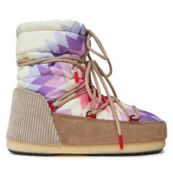 Śniegowce Moon Boot. Brązowe śniegowce i trapery damskie Moon Boot. Za 1,089.00 zł.