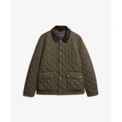 Kurtka puchowa Superdry Estate. Zielone kurtki męskie Superdry., m, z aplikacjami, z puchu, eleganckie, bez kaptura. Za 488.10 zł.