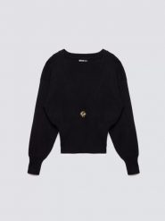Sweter damski z wiskozy taliowany czarny Goldi 906. Czarne kardigany damskie Big Star, l, bez wzorów, z jeansu, biznesowe, krótkie. Za 229.99 zł.