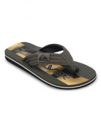 Sandały dla Chłopcy MOLOKAI LAYBACK Zielony. Zielone sandały chłopięce Quiksilver, z bawełny, bez zapięcia. Za 66.49 zł.
