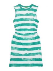 United Colors Of Benetton Sukienka letnia 3SL3CV013 Zielony Regular Fit. Zielone sukienki dla dziewczynek United Colors Of Benetton, na lato, bez wzorów, z bawełny, bez ramiączek. Za 59.99 zł.