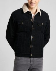 LEE SHERPA JACKET BLACK L87BSE01 112140972. Czarne kurtki męskie Lee, l, bez wzorów, bez kaptura. Za 409.99 zł.