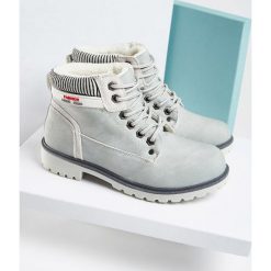 Szare Traperki Fashion Casual. Szare śniegowce i trapery damskie Born2be. Za 99.99 zł.
