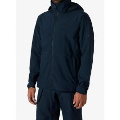 Kurtka przeciwdeszczowa męska Helly Hansen HP Racing Hooded Jacket 2.0. Niebieskie kurtki męskie Helly Hansen, m, bez wzorów, bez kaptura. Za 802.70 zł.