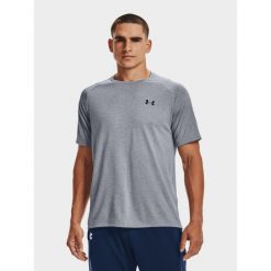 Koszulka fitness męska Under Armour Tech 2.0 SS Tee. Szare buty sportowe męskie Under Armour, l, bez wzorów, bez kołnierzyka, bez ramiączek, na fitness i siłownię. Za 74.99 zł.