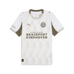 Męska trzecia koszulka PSV Eindhoven 25/26 PUMA White Desert Dust Beige. Białe koszulki sportowe męskie Puma, m, bez wzorów, bez kołnierzyka, bez ramiączek, do piłki nożnej. Za 425.50 zł.