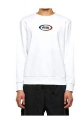 Bluza sportowa męska Diesel Girk-N85. Białe bluzy męskie Diesel, l, bez wzorów, z bawełny, bez kaptura. Za 206.49 zł.