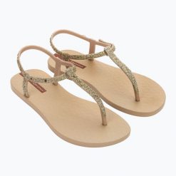 Sandały damskie Ipanema Class Brilha. Brązowe klapki damskie Ipanema, bez wzorów, bez obcasa, bez zapięcia. Za 109.99 zł.