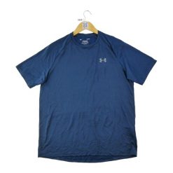 Second life - T-shirt męski Tech Under Armour - Jak nowy. Niebieskie t-shirty męskie Under Armour, l, bez wzorów, z materiału, sportowe, bez kołnierzyka. Za 85.16 zł.