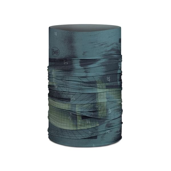 Chusta wielofunkcyjna Buff Original EcoStretch. Zielone szaliki i chusty damskie Buff, na zimę, bez wzorów, z elastanu, sportowe. Za 99.00 zł.