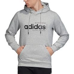 Adidas Brilliant Basics M Hoodie EI4621. Szare bluzy męskie Adidas, m, bez wzorów, z bawełny, bez kaptura. W wyprzedaży za 199.99 zł.