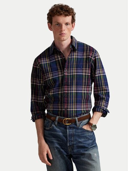 Polo Ralph Lauren Koszula 710P00524001 Kolorowy Custom Fit. Koszule męskie Polo Ralph Lauren, m, bez wzorów, z bawełny, bez kołnierzyka, bez ramiączek. Za 489.99 zł.