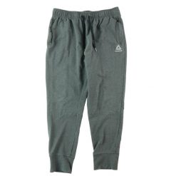 Second life - Reebok Spodnie dresowe męskie - Jak nowy. Szare spodnie sportowe męskie Reebok, l, bez wzorów, z dresówki, na fitness i siłownię. Za 85.16 zł.