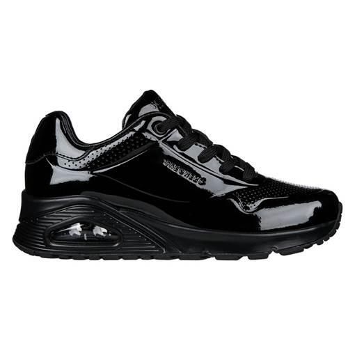 Buty do chodzenia damskie Skechers Uno Shiny One. Czarne obuwie sportowe damskie Skechers, bez wzorów, z materiału, trekkingowe, Skechers Sport. Za 519.00 zł.
