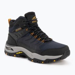 Buty męskie SKECHERS Arch Fit Dawson Raveno. Czarne trekkingi męskie Skechers, trekkingowe. Za 439.99 zł.