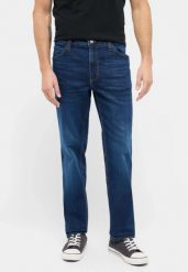 Męskie Spodnie Jeansowe Mustang Style Tramper Straight Denim Blue 1016333 5000 902. Niebieskie spodnie materiałowe męskie Mustang, l, bez wzorów, z denimu. Za 219.99 zł.