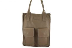Shopperka skórzana BARBERINI'S 952-2 beżowa. Brązowe torebki shopper damskie Barberinis, bez wzorów, ze skóry, biznesowe, małe, bez dodatków. Za 339.99 zł.