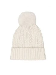 Jenny Fairy Czapka 4W3-002-AW24 Biały. Białe rękawiczki damskie Jenny Fairy, na zimę, bez wzorów, z syntetyku. Za 49.99 zł.