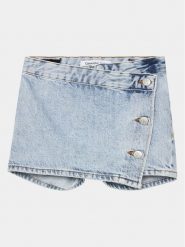 Calvin Klein Jeans Szorty jeansowe IG0IG02372 Niebieski Regular Fit. Niebieskie spodenki dla dziewczynek Calvin Klein Jeans, bez wzorów, z bawełny. Za 189.99 zł.